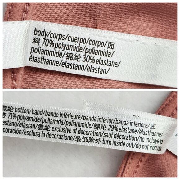 Victoria Sport Victorias Secret Long Sleeve Crop Top Size Large Pink Peach - Picture 7 of 7